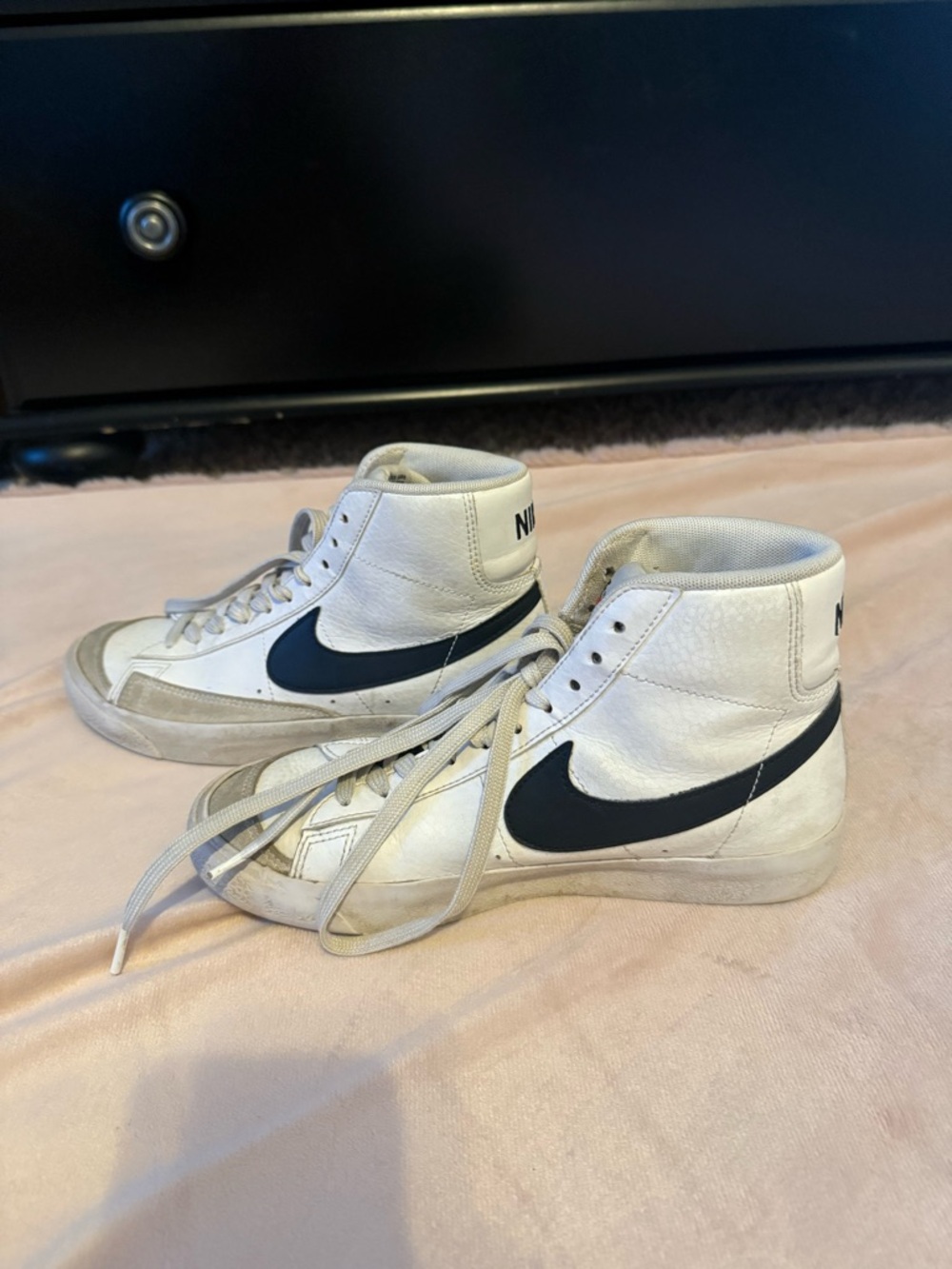 Black and white Nike blazers